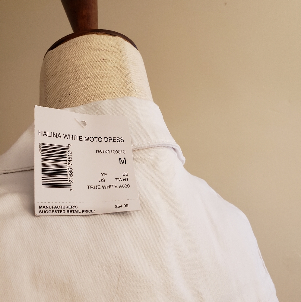 G by Guess Halina White Moto Dress - Picture 4 of 6